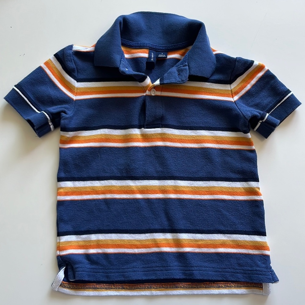 Blue and Orange Striped Polo by Janie and Jack, 3T.